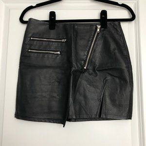 H&M Divided Faux Leather Mini Skirt